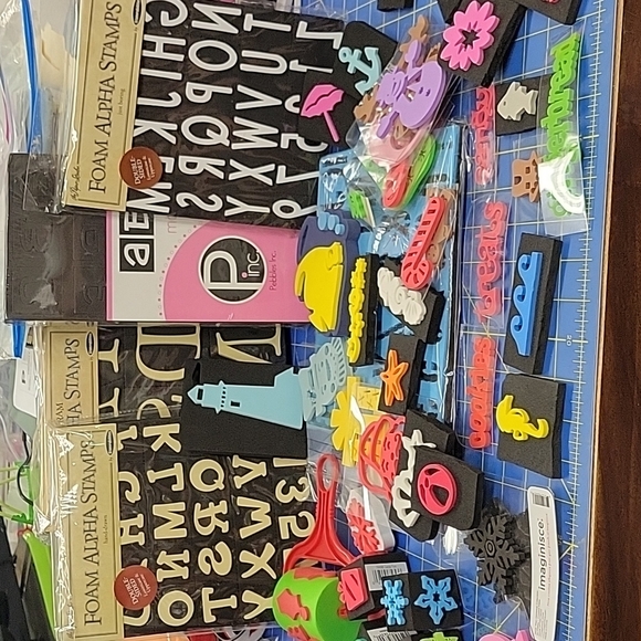 Foam Stamps 299 individual items Letters Christmas Numbers Nautical - Picture 1 of 13